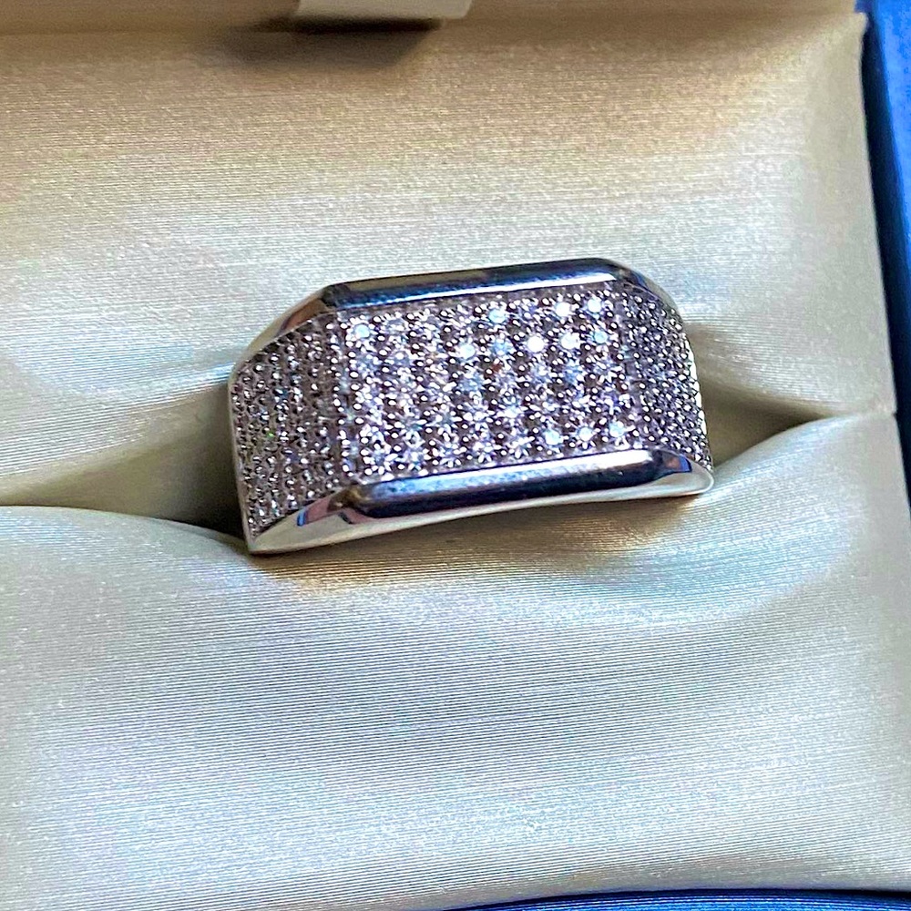 Sterling Silver 0.25CTW Diamond Men's Ring